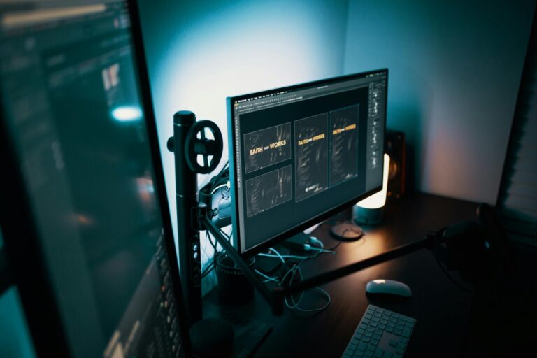 Desk with Monitor